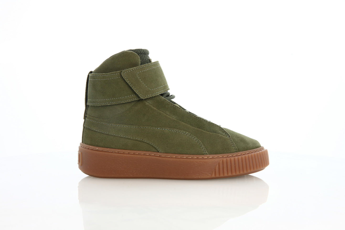 Exclusive Puma Platform Mid OW Womens "Olive Night" — 4 — Front View