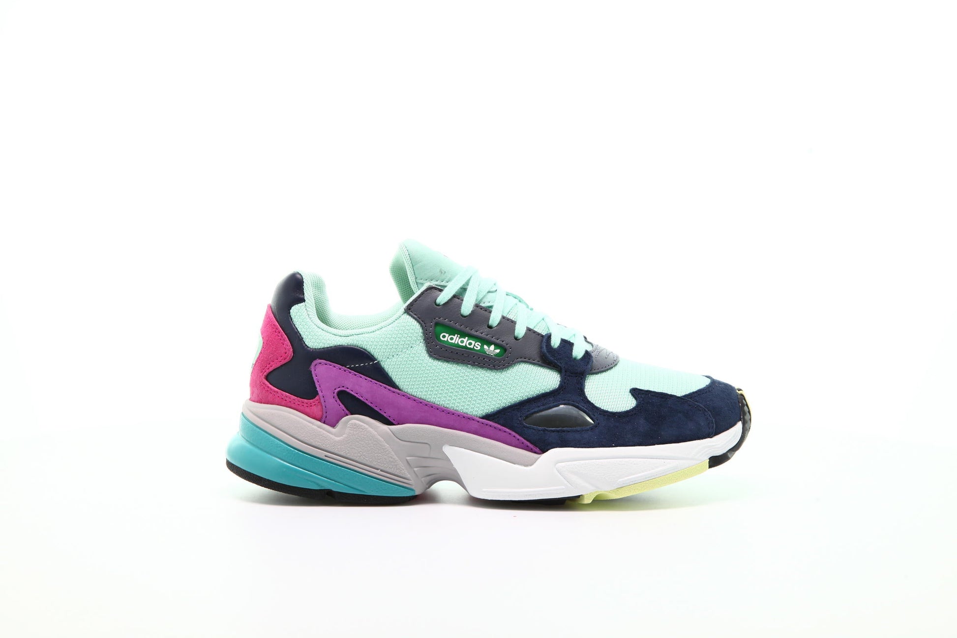 Exclusive adidas Originals Falcon W "Clear Mint" — 3 — Front View