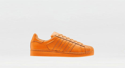 Exclusive adidas Originals x Pharrell Superstar Supercolor "Bright Orange" — 3.5 — Front View