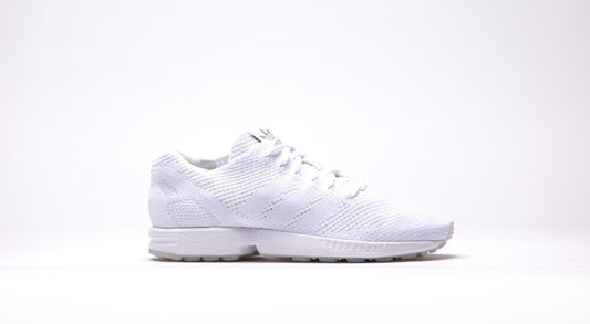 Exclusive adidas Originals ZX Flux Primeknit "Triple White" — 3.5 — Front View