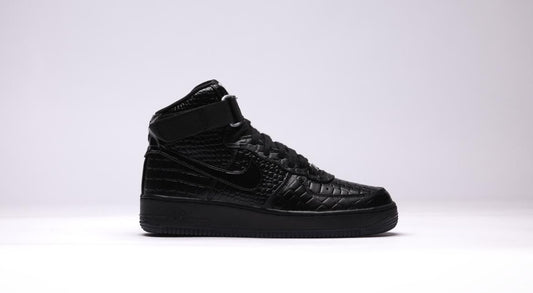 Exclusive Nike Wmns Air Force 1 Hi PRM "Black Croc" — 5 — Front View