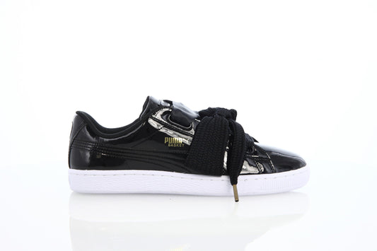Exclusive Puma Basket Heart Patent Womens "Puma Black" — 4 — Front View