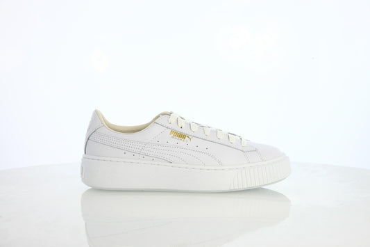 Exclusive Puma Basket Platform Core Womens "Puma White" — 4 — Front View
