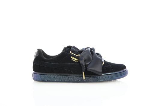 Exclusive Puma Suede Heart Satin Wn's "Puma Black" — 4 — Front View