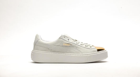 Exclusive Puma Suede Platform Gold "Star White" — 4 — Front View